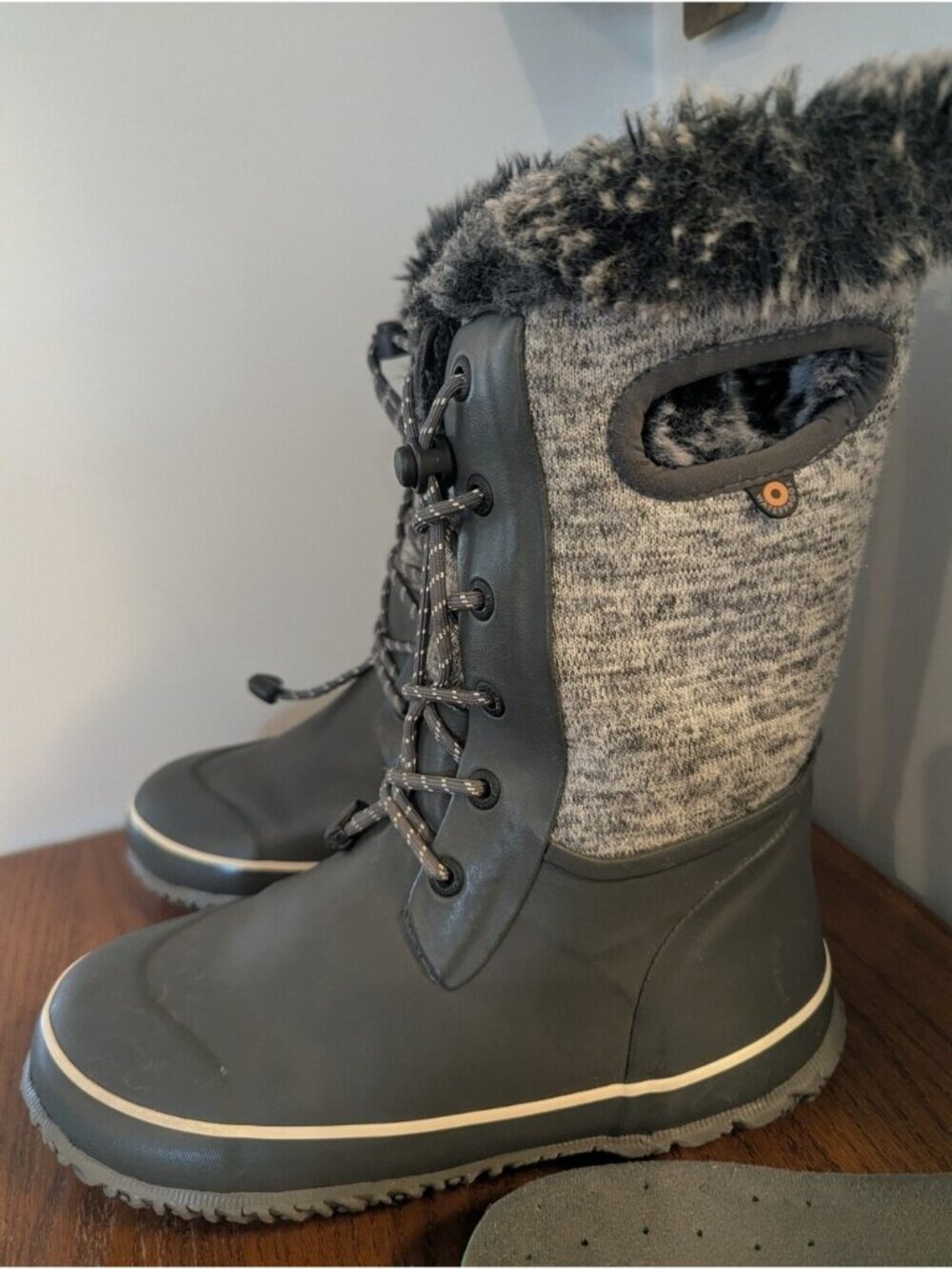 Bogs –Arcata Knit Kids Winter Boots Gray   Multi Waterproof -40 C  Unisex Size 5